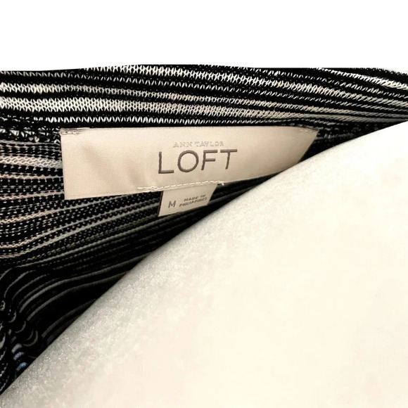 NWOT LOFT Striped Linen Tie Waisted Dress - Picture 5 of 6